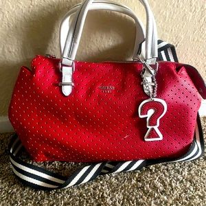 Red Guess satchel/crossbody purse